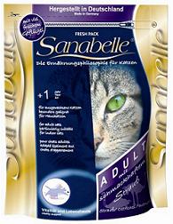 Bosch Sanabelle Adult Strauss–pašaras suaugusioms katėms, gyvenančioms namuose (Indoor) su strutiena 400 g.